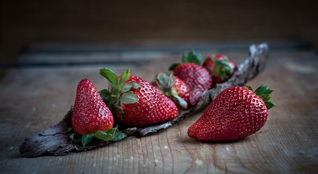 草莓, 红色的, 成熟