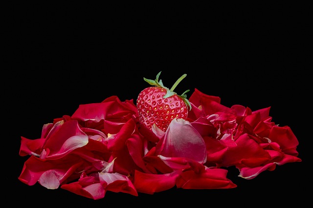 仍然生活, 草莓, 花朵