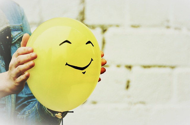 气球, 笑脸, 微笑